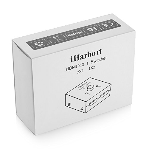 iHarbort® 2 Port HDMI Switcher / Splitter Adapter Bidirektional 2 In 1 Out oder Switch 1 In 2 Out Unterstützt 3D und 1080P für HDTV / 4K Ultra HD / Blu-Ray Player / DVD / DVR / X Box, etc - 7