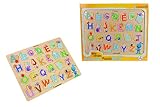 Eichhorn 109467052 - Kikaninchen Buchstaben Puzzle - 40x30cm  - mit 26 Einlegeteilen - 