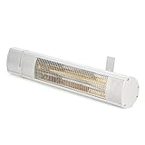 DURAMAXX Gold Bar 2000 Infrarot-Heizstrahler Wand-Heizstrahler (blendarme Gold-Infrarot-Röhre, 750 / 1500 / 2000 Watt, Fernbedienung, Schutzklasse IP65) silber - 7