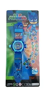 KASBA Digital 24 Images Cartoon Projector Watch for Kids (Unisex, Assorted Design)