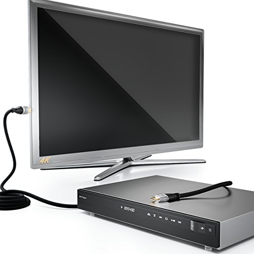 deleyCON 3m Premium HDMI Nylon Kabel – HDMI 2.0/1.4 kompatibel – UHD / 4K / HDR / 3D / 1080p / 2160p – High Speed mit Ethernet – Metallstecker - 5