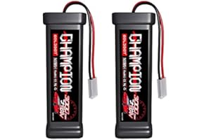 GOLDBAT Champ 3000mAh 8.4V NiMH RC battery Compatible with Tamiya connector for RC car RC boat Traxxas LOSI RC Truck Associated HPI Kyosho Drone Robot Hobby (2Packs)