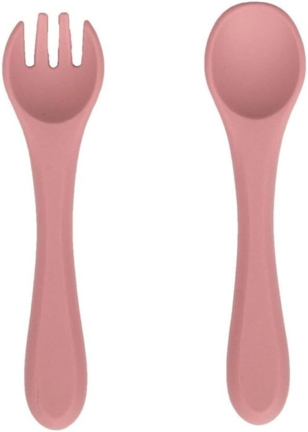 Sevi Bebe Pembe Silikon Çatal Ve Kaşık - Mommyslab Mağaza
