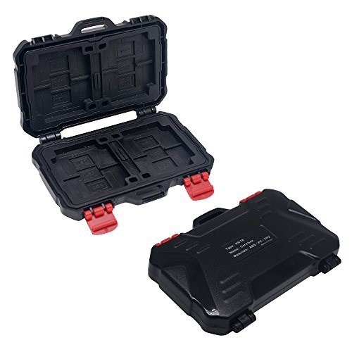 Mcoplus KH10 Water-Resistant & Shockproof Halter Memory Card-Etui für CF-Karten/MicroSD-Karten/SD-Karte (schwarz) - 7