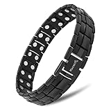 Magnetrx® Ultra Strength Magnetic Bracelet - Effective Stainless Steel Magnetic Bracelets For Men - Adjustable Bracelet Length With Sizing Tool For Perfect Fit (black)