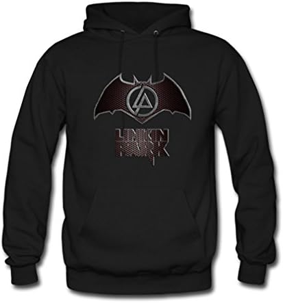 HJGBEDS Boy Mens Linkin Park Fonts Bat Shape Gildan Hoodie Sweat Coat - Black -