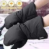 manoplas carro bebe jane Guantes de paño grueso y suave polar, el material es suave y cómodo, lo no caerá fácilmente.