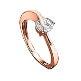 Jacques Lemans Damen Ring 375/- Rotgold mit Zirkonia weiß 375/- Gold Glänzend Zirkonia rosa 490370025