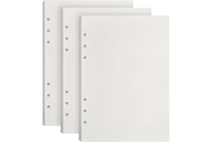 GYSRXS 3 Packungen A5 Nachfüllpapier Blanko 135 Blätte Ringbuch Nachfüllbar Papier 6 Löcher Notizpapier Nachfülleinlagen für A5 Notizbuch,Tagbuch,Skizze,Malerei