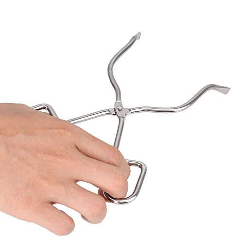 BQLZR Rostfrei Stahl 20cm 8″“ Heizungsdicht Labor Tiegel Zange Halter - 3