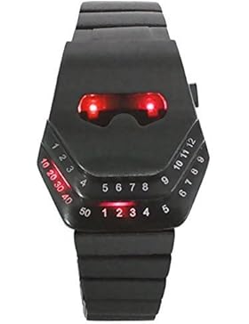 BlueVega Armbanduhr Fancy Stainless Cooler Schlangenkopf Mode für Männer LED Uhr Iron Man-Rot