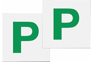 MA NASIR Magnetic P Plates Extra Strong Magnetic Car Sticky Learner Plate Extra Strong & Thick Learner Plates Perfect for New Learners & Drivers Car Accessories Green Colours 18cm x 18cm (2pc)