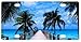 Produktbild Ganheuze Tropical Paradise Ocean Beach Scene with Palm Trees Aluminum Car Metal License Plate for Car 6 X 12 Custom Car Tag