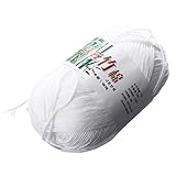 lana para bebe precio Color: Blanco SODIAL(R) Tencel Bambu Hilados De Algodon Para Bebes - Blanco