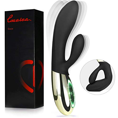 Silicone 7 Fréquences USB Rechargeable Waterproof (Noir),7 Lumieres de Couleur,Bon cadeau Louviva