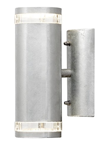 Konstsmide Modena Up&Down/Wandleuchte Up & Down aus galvanisierem Stahl mit klarem Acrylglas