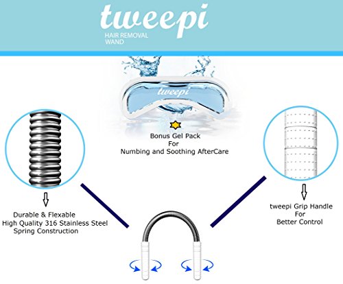 Tweepi Haarentfernung Wand- Mit Upper Lip Shaped Cool Gel Pack for Numbing und beruhigende Pflege - 5