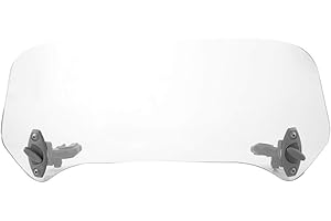 Reminnbor Deflector Universal de Parabrisas de Aire de Alerón de la UE de Motocicleta de Motocicleta(Transparente) Clip on Motorcycle Air Deflector Motorbike Deflector Salto de Viento Moto+deflector