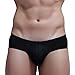 Produktbild Malloom® Mens Sexy Seamless Unterwäsche Shorts Pantyless Slips transparent Unterhose Atmungsaktive Perspektive Briefs Kleidung Schuhe Zubehör Herren baumwolle unterwäsche (schwarz, L)