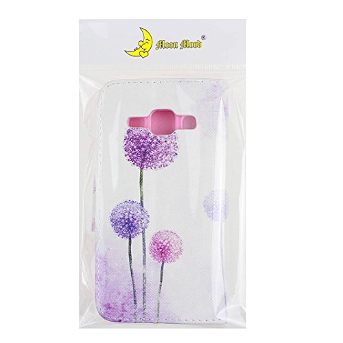 H  lle Galaxy J1 2015  Galaxy J1 Flip Case  Moon mood   PU Leder Schutzh  lle f  r Samsung Galaxy J1  4 3 Zoll  Not for Samsung Galaxy J1 2016  TPU In