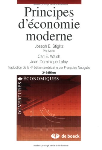 Livres Couvertures de Principes d'économie moderne