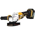 JCB 18V 115mm 4 1/2" Cordless Angle Grinder with 2 x 3.0Ah Li-ion Batteries & 2.4A Fast Charger, M14 Thread - 3 Position Anti-Vibration Side Handle - 3 Year Warranty