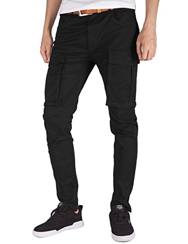 ITALYMORNBlack Cargo Trousers Men Work Trousers Slim Fit Combat Outdoor Workwear