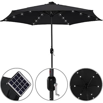 Sonnenschirm mit led solarbeleuchtung