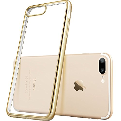 iPhone 7 Plus Funda  ESR Suave Carcasa iPhone 7 Plus Case Cover Silicona Funda para Apple iPhone 7 Plus 5 5 - Champ  n Oro