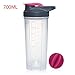 Produktbild Leegoal Shaker Flasche, 700 Ml Sportflasche Wasserflasche Shaker Cup mit Mischkugel für Fitness-Studio Fitness Fitness, BPA-frei