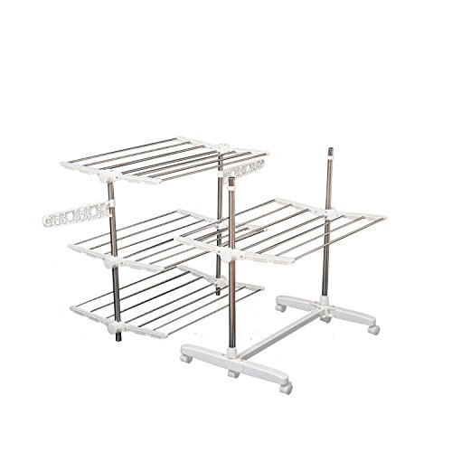 homcom 03-0063 Wäscheständer, Edelstahl, silber, 142 x 55 x 172 cm - 2