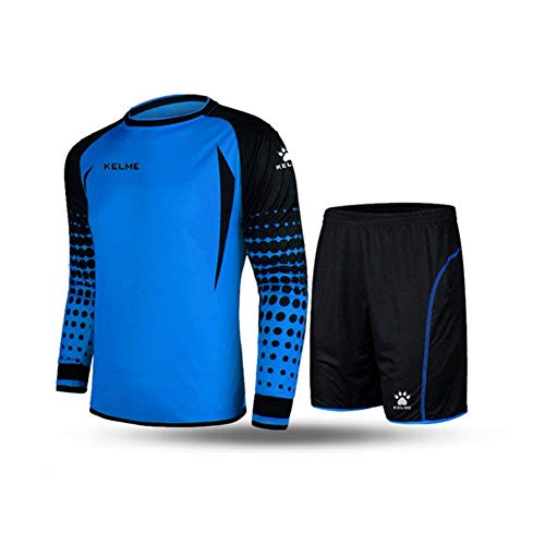 KELME le football gardien costume à long manche maillot de foot ensemble (bleu, XXL)