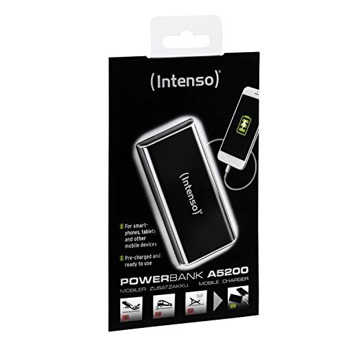 Intenso Powerbank A5200 Aluminium externes Ladegerät (5200mAh, für Smartphone/Tablet PC/MP3 Player/Digitalkamera) schwarz - 3