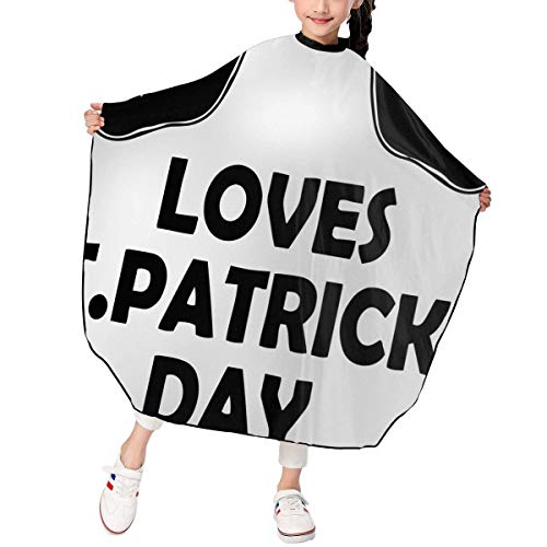 This Girl Loves St Patricks Day Children Hairdressing Cap Salon Baber Cape Hair Cut Professional/Home Apron Hair Cutting Hairdressing Hairdress Apron 39" X 47"