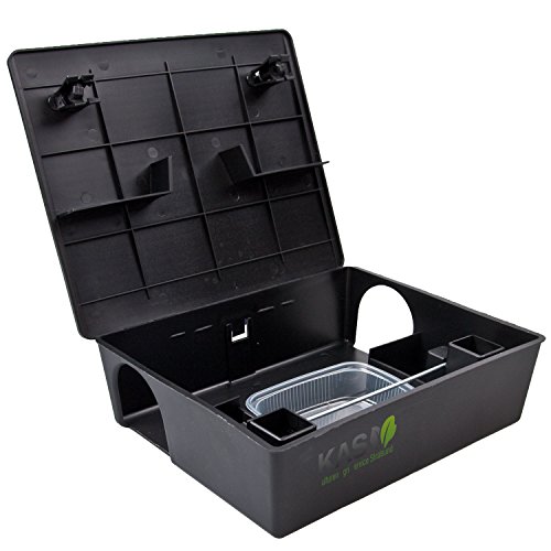 KAS – Köderstation Maxi Köderbox für Rattengift Rattenköder Rattenbekämpfung (3, Schwarz) - 2