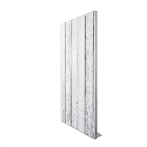 banjado – Magnettafel weiß Pinnwand 37x78cm Memoboard Whiteboard mit Motiv Weißer Bretterzaun - 3