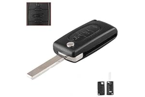 kuyuansu Funkschlüssel-Gehäuse für Peugeot 207 307 308 407 607 807 für Citroen C2 C3 C4 C5 C6 Klapp-Autoschlüsselgehäuse mit 2 Tasten und 3 Tasten(3 Tasten, HU83 BLADE-CE0536