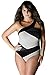 Produktbild Neue Damen Plus Größe Schwarz & Weiß One Shoulder Badeanzug One Piece Bademode Monokini Beachwear Badeanzug Größe 5 X L UK 20–22 EU 48–50