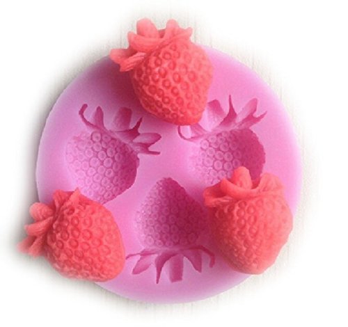 Autek Obst ErdbeereKuchen Fondant Zuckerfertigkeit Soap Kuchen Silikon Form Mold 110