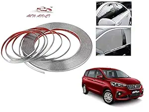 Auto Addict Car Side Window Door Beading Roll 10MM Silver Chrome Strip 20 Metres for Maruti Suzuki Ertiga New(2018-Present)