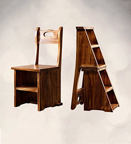 Preisvergleich Produktbild QRFDIAN 4-Stufen-Leiter Rolltreppe multifunktionale klappbare Rückenlehne Stuhl Geeignet für Familien im Freien (größe : 38 * 38 * 85CM)