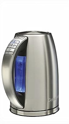 Cuisinart CPK18E Bouilloire acier brossé, 6 températures préréglées, Maintien au chaud, 1,7 L - 2750W