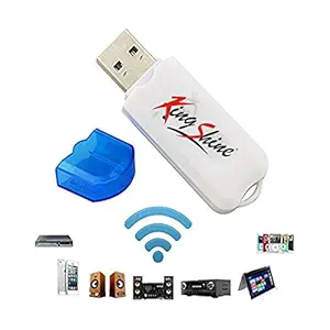 King Shine USB Bluetooth Dongle 4.0 USB Music Audio Receiver Wireless Transmitter Audio Music Adapter Aux Wireless Handsfree Dongle Kit for Speaker Music System, Home Theater