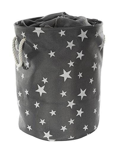 Wäschetonne Star Stern Wäschesammler Wäschesack Wäschesortierer 60l Höhe: ca. 53 cm Ø: ca.38 cm (grau)