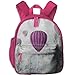 Produktbild Lovely Schoolbag Hot Air Balloons in The Clouds Double Zipper Waterproof Children Schoolbag Backpacks with Front Pockets for Kids Boys Girl