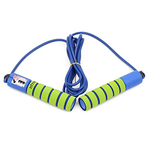 HITOP Verstellbares Kinder Springseil mit Zähler und Komfortablen Griffen für Sport Training Crossfit boxen and Fitness(Blau) - 2