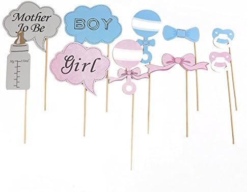 10 PCS Christmas Birthday Baby Shower Party Baby Bottle Masks Photo Booth Props Party Fun Favor Supplies