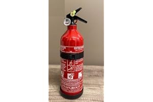 GENERIC Extincteur à Poudre ABC pour Voiture Bateau Caravane et Maison avec manomètre homologué NF 1KG Fire Shop