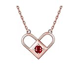 JUNBOSI Seiko Jewelry S925 Sterling Silber Damen Halskette Lock Love Herzförmige Halskette verformbare Anhänger Clavicular Kette (Farbe : Rose Gold)