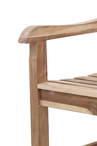 SAM® Teak-Holz Gartensessel, Gartenstuhl, Sessel mit Armlehnen, aus Massivholz, ideal für Balkon, Terrasse oder Garten, angenehmer Sitzkomfort - 3